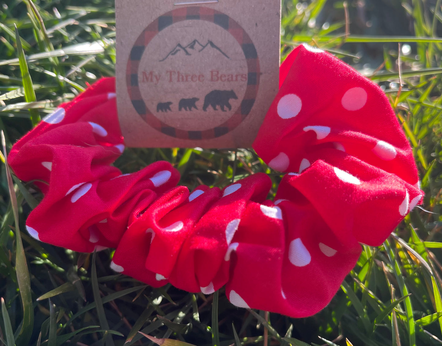 Red Polkadot Scrunchie