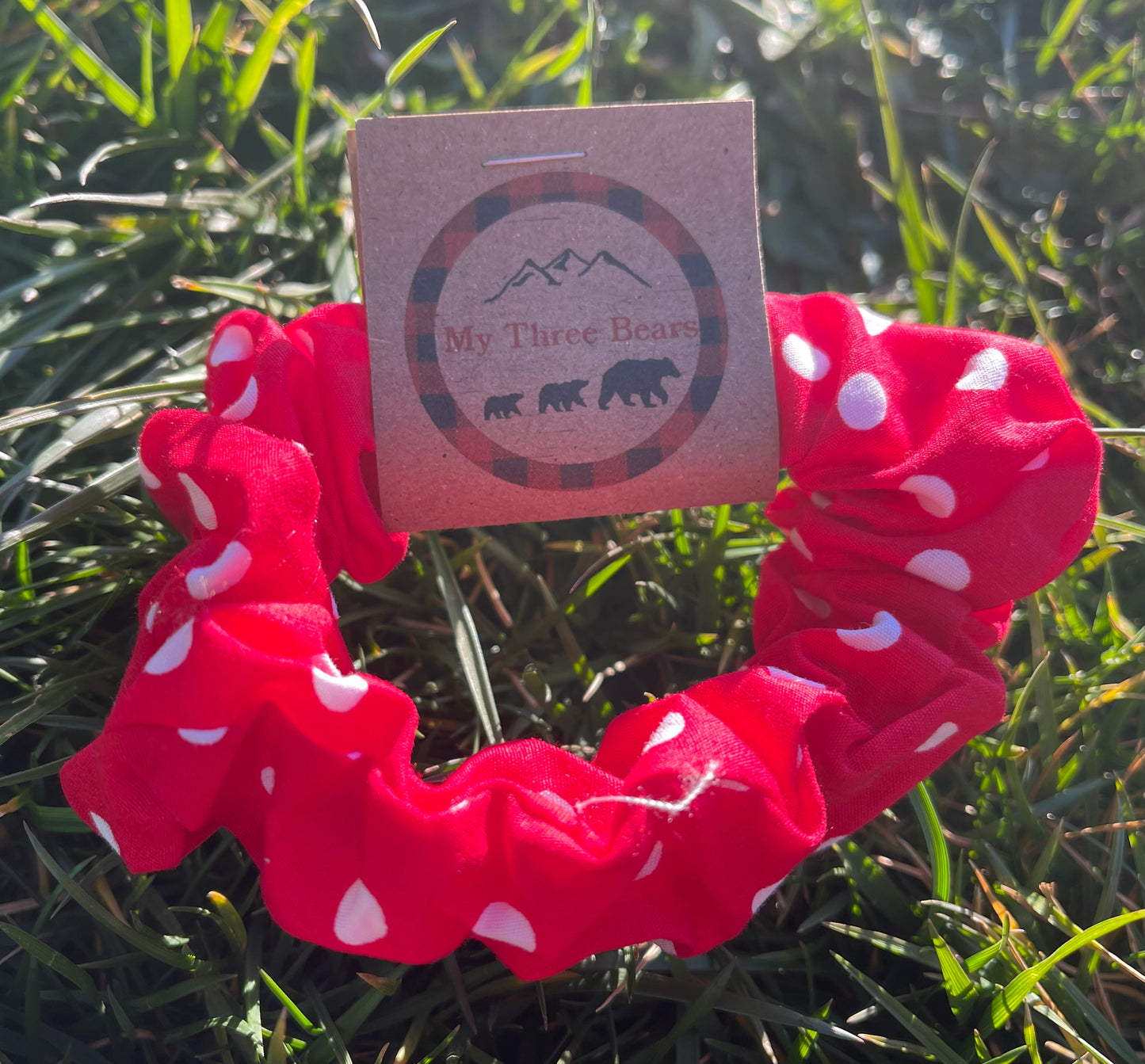 Red Polkadot Scrunchie