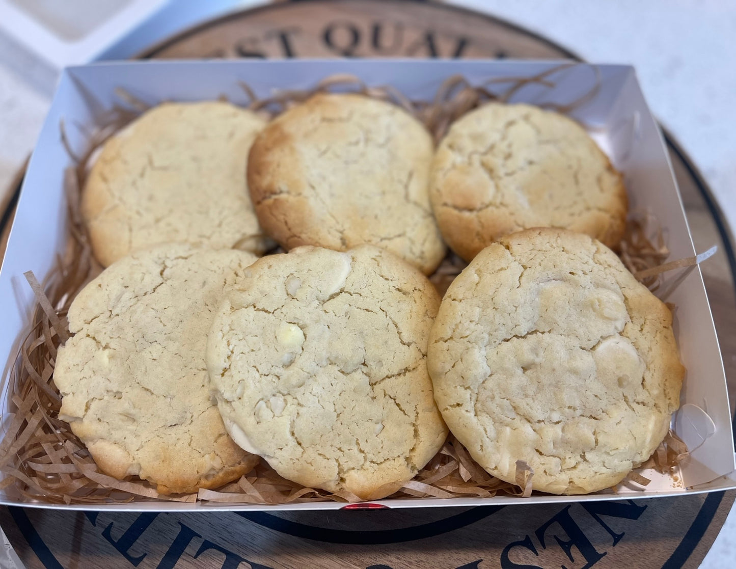 Homemade White Chocolate Macadamia Biscuits