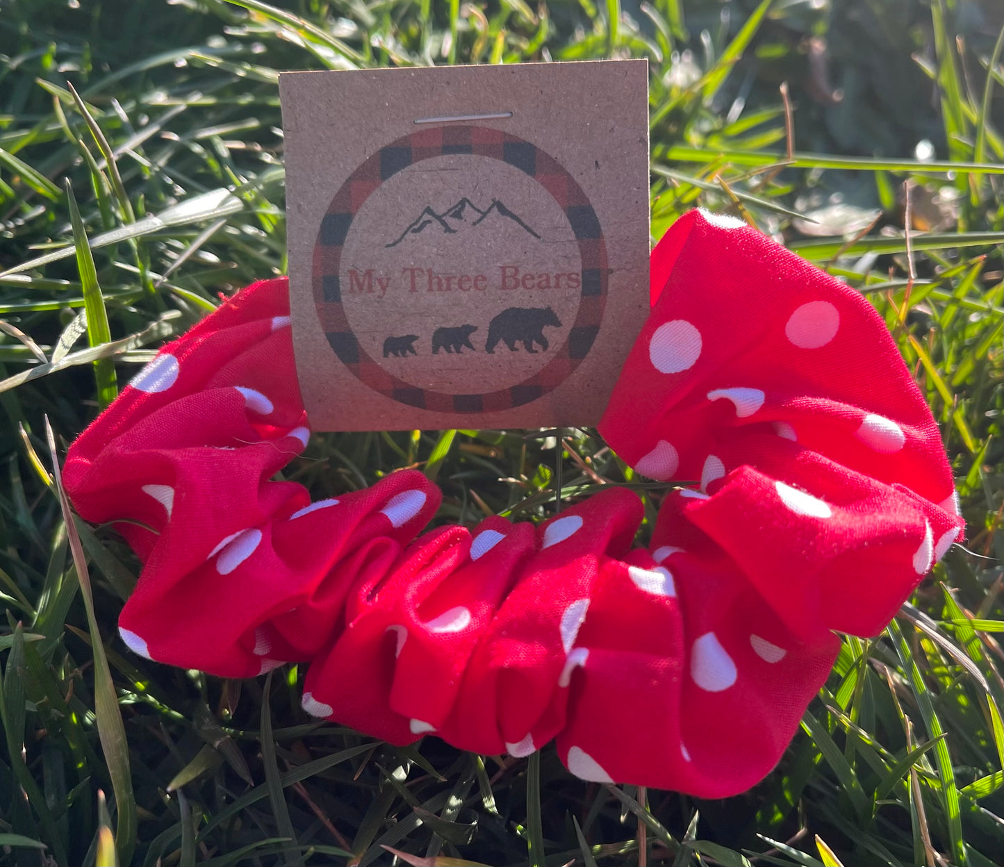 Red Polkadot Scrunchie