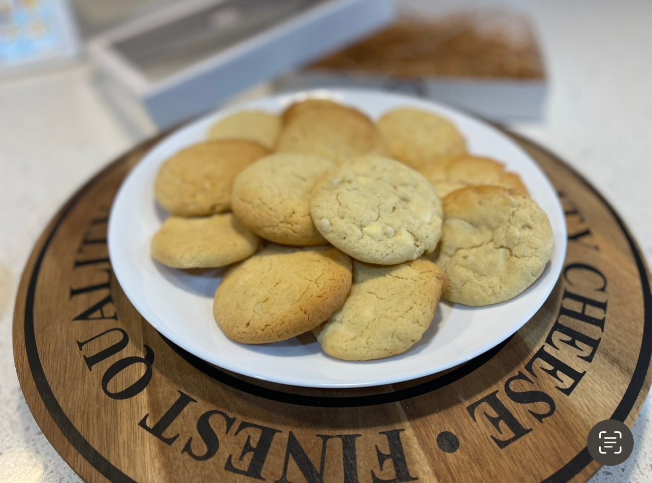 Homemade White Chocolate Macadamia Biscuits