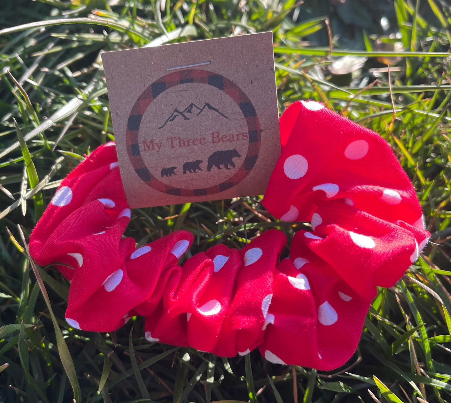 Red Polkadot Scrunchie